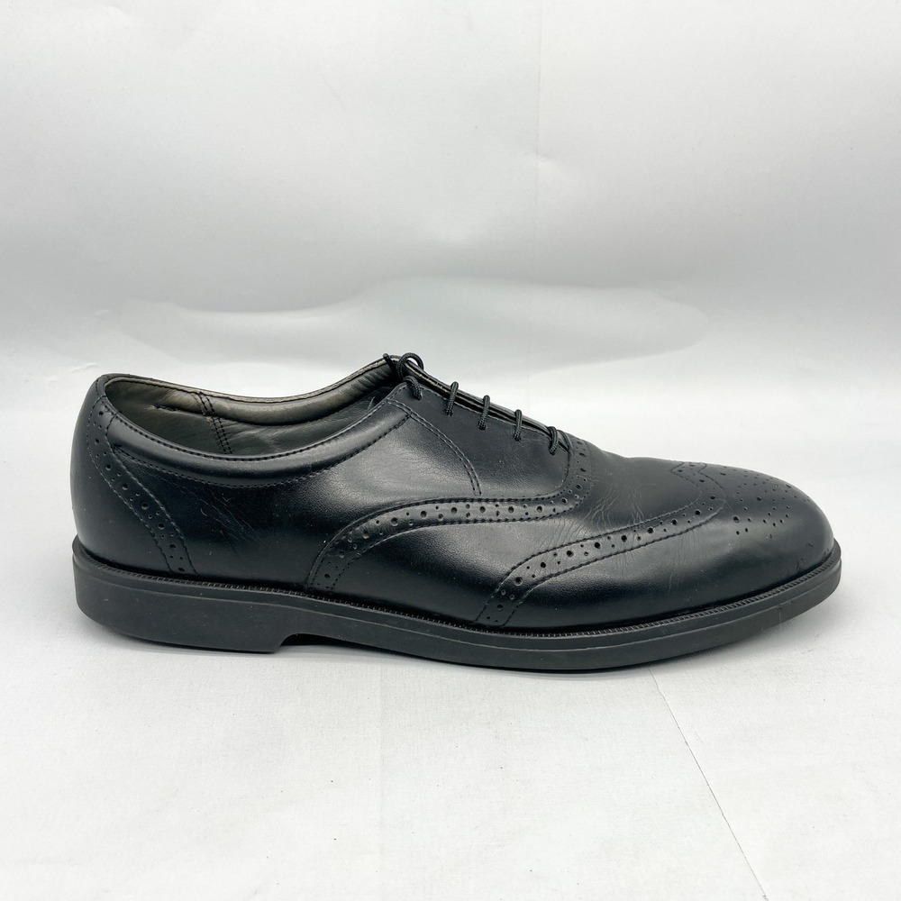 Red Wing 8701 Derby Shoes Mens 12D Black Leather Wingtip Oxford Steel Toe Safety